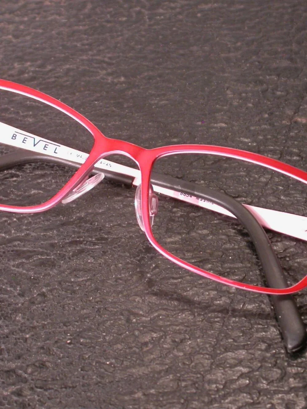 Bevel Mashie Red and Pink Modern Eyeglasses Frames Made in Japan